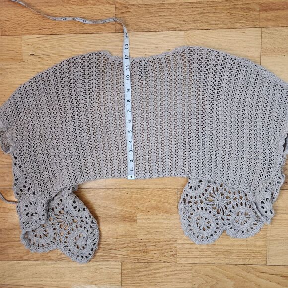 VTG Y2K Wet Seal Sweater Vest Sz Medium Womens Boho Crop Cardigan Hippie… - Picture 11 of 11